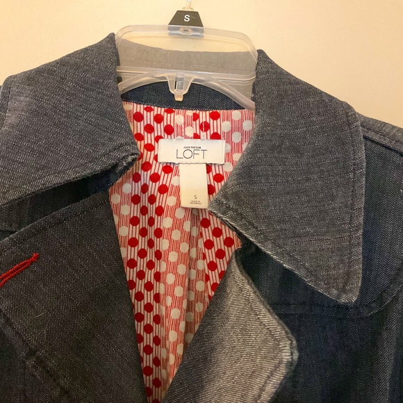 Ann Tylor Loft Dark Denim Swing Jacket Size Small - Picture 1 of 4